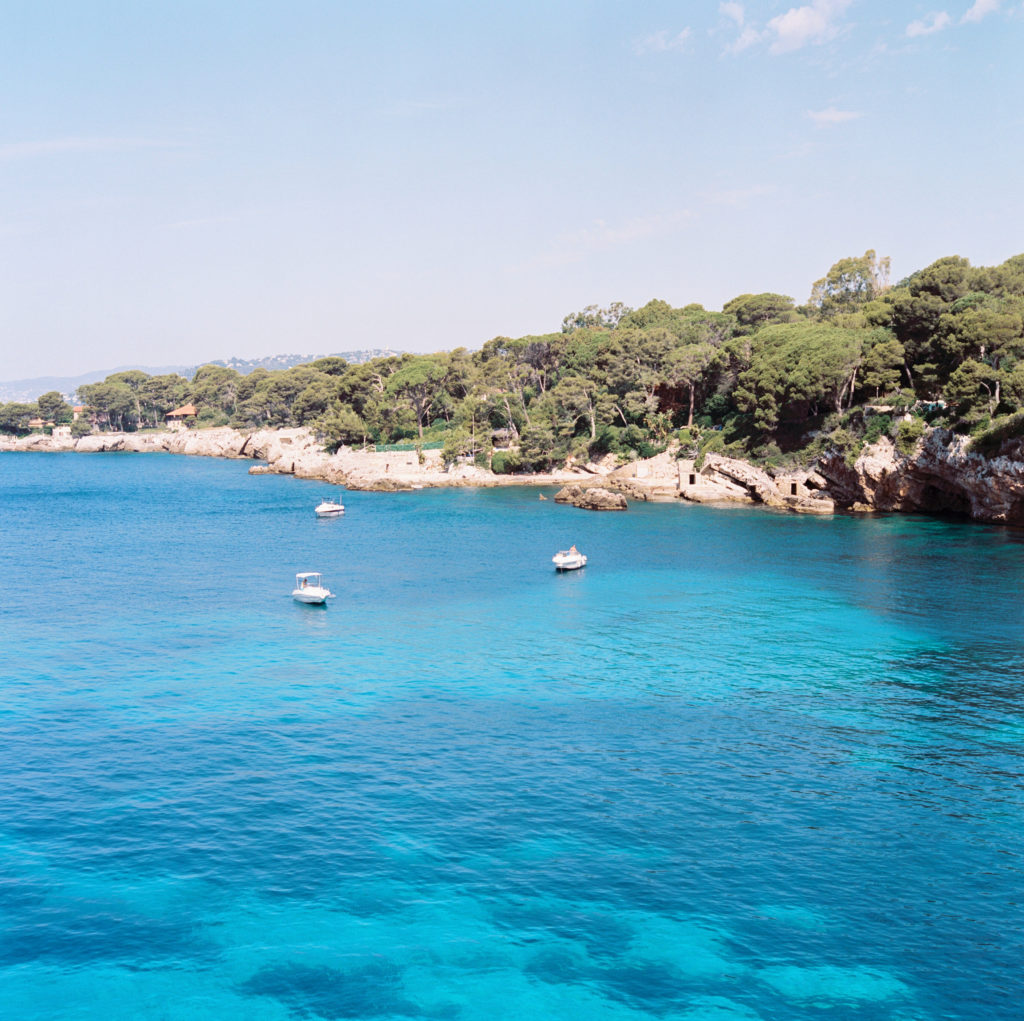 The bluest of blue water on the French Riviera