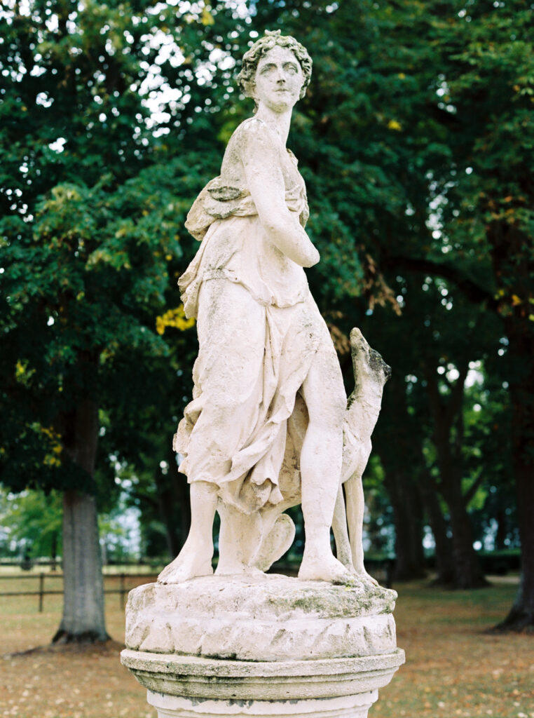 A beautiful statue in the gardens of Château de Varennes